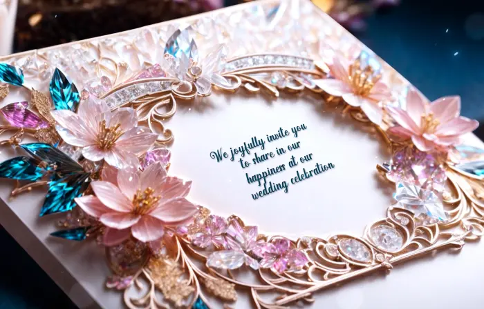 Custom 3D Crystal Themed Wedding Invitation Slideshow